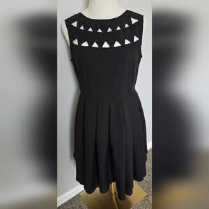 Elegant "Rare" Brand Black Sleeveless Dress